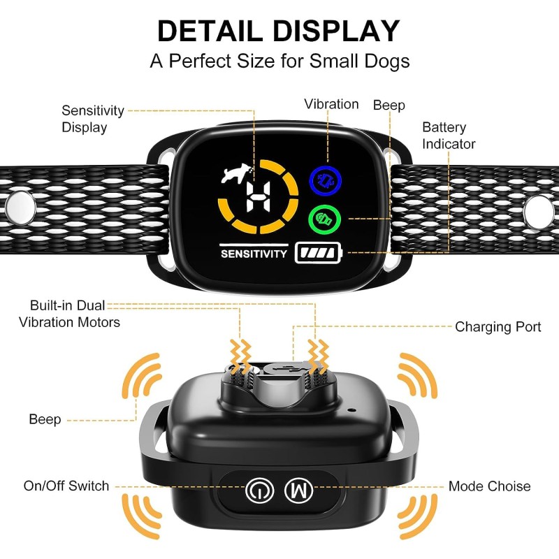 Anti Bark Dog Collar Supplier - Smart Vibration Beep Adjustable
