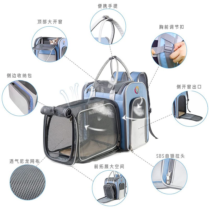 Large Pet Backpack Factory - New Design Foldable Mesh