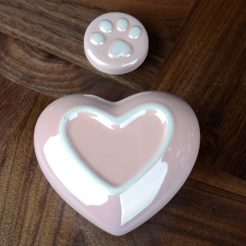Heart Pet Urn Factory - Pink Sealed Moisture Proof