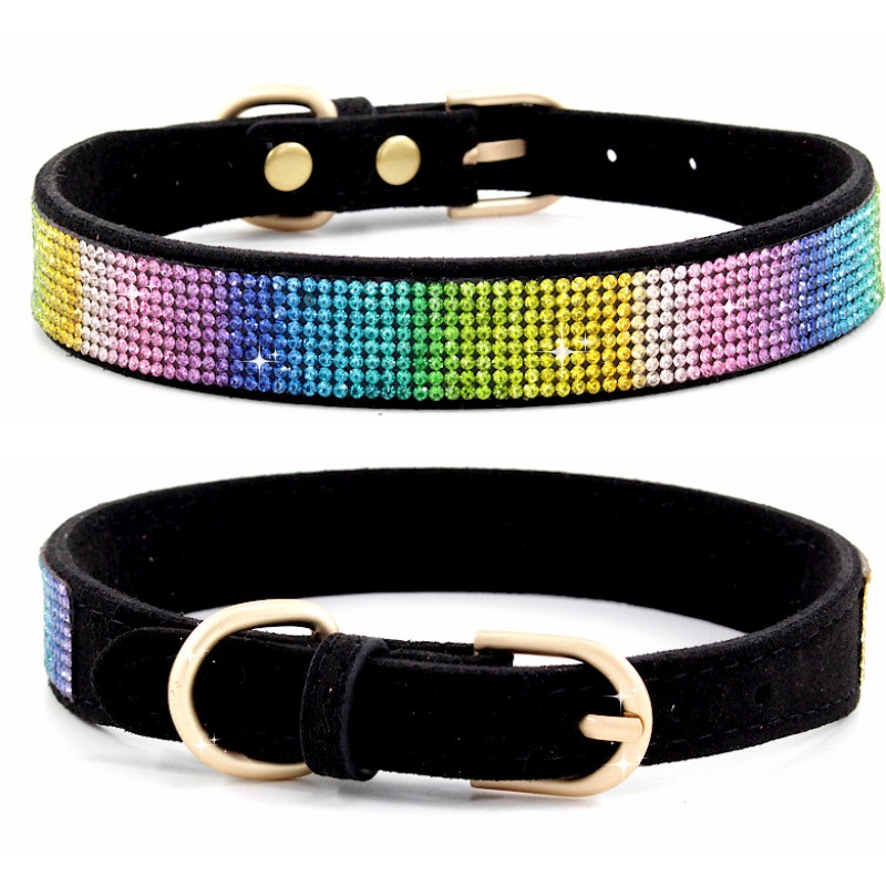 Fashion Pet Collar Manufacturer - Bling Velvet Crystal Decor