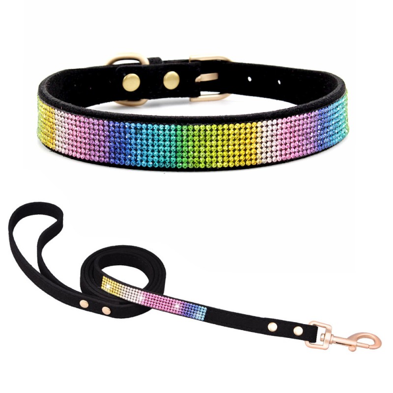 Fashion Pet Collar Manufacturer - Bling Velvet Crystal Decor