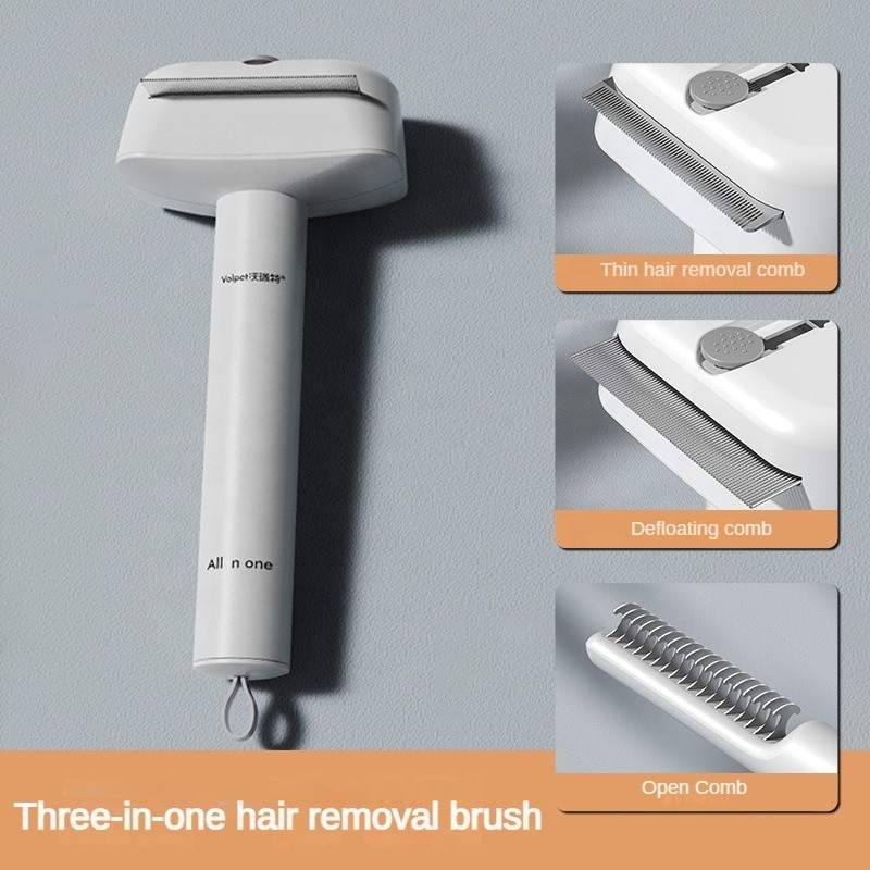Pet Hair Removal Comb Factory - 3 in 1 Anti Flea Stainless
