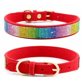 Fashion Pet Collar Manufacturer - Bling Velvet Crystal Decor