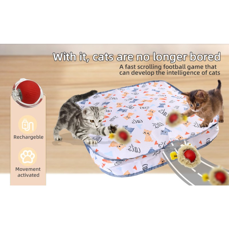 Smart Cat Toy Ball Supplier - Rechargeable LED Interactive