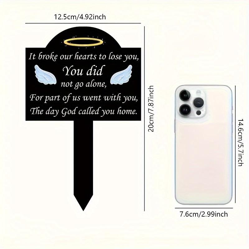 Memorial Garden Stake Supplier - Angel Wings Grave Marker