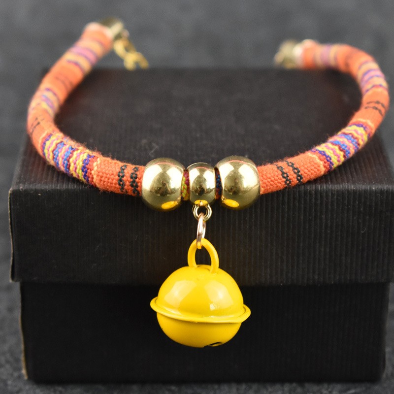 Woven Pet Collar Supplier - Luxury Bell Elegant Adjustable
