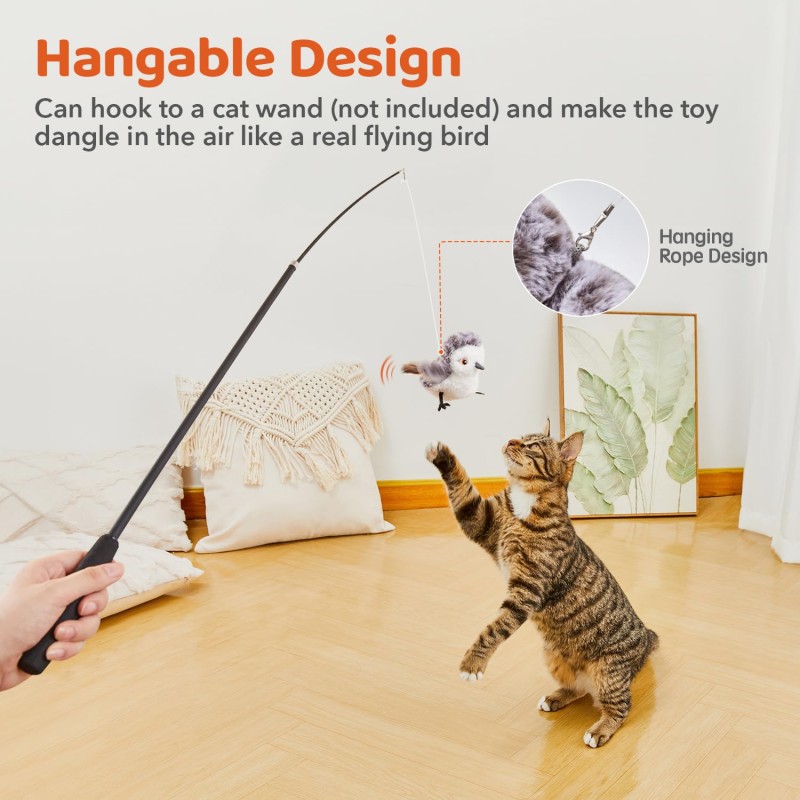 Flapping Sandpiper Cat Toy Supplier - USB Rechargeable Lifelike