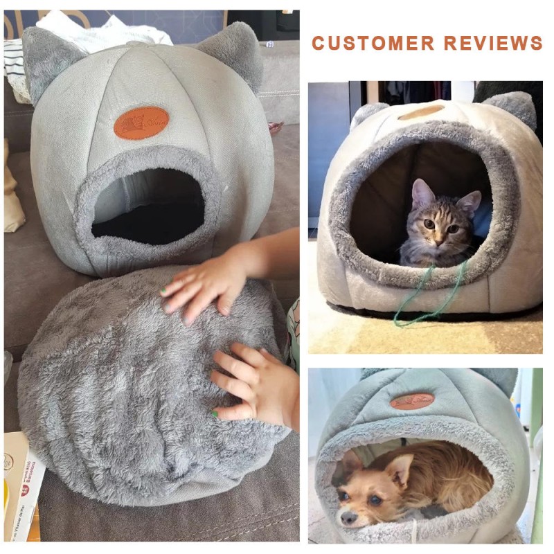 Winter Pet Bed Factory - Warm Washable Semi Enclosed