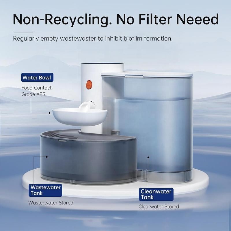 Smart Pet Fountain Supplier - No Filter Separate Tanks