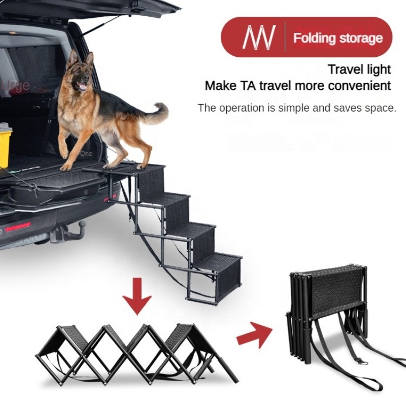 Pet Ladder Manufacturer - Upgraded Metal Foldable 4 Layer