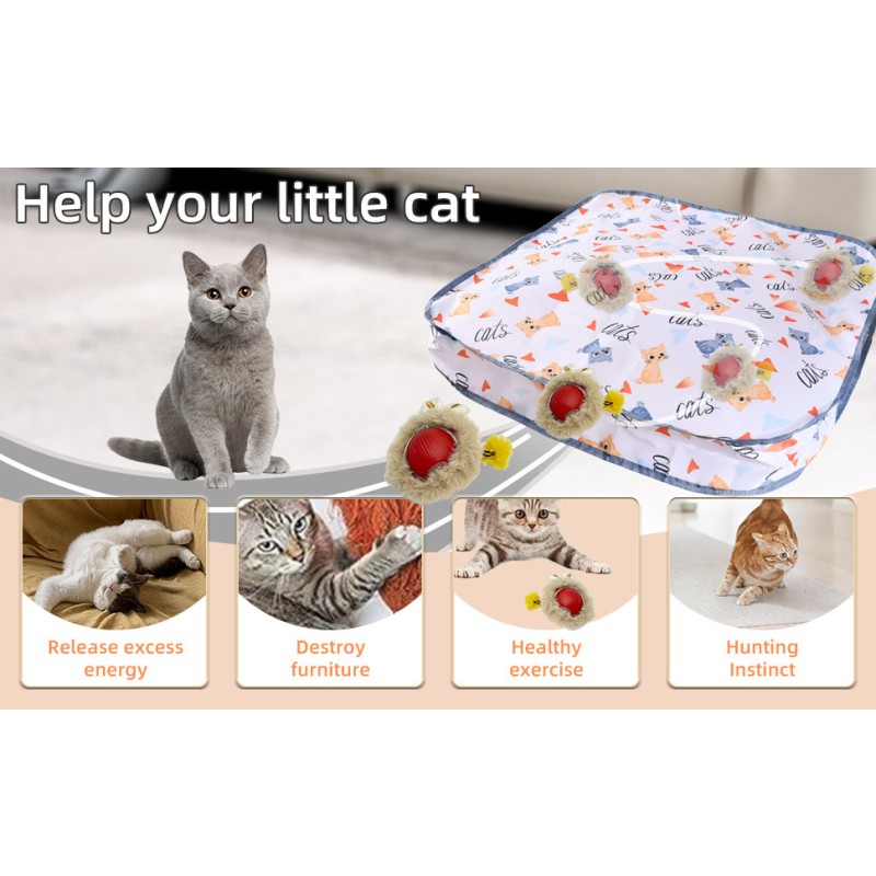 Smart Cat Toy Ball Supplier - Rechargeable LED Interactive