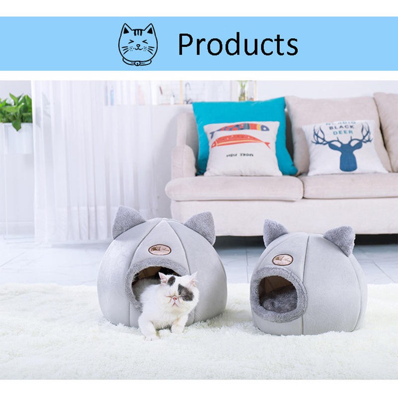 Winter Pet Bed Factory - Warm Washable Semi Enclosed
