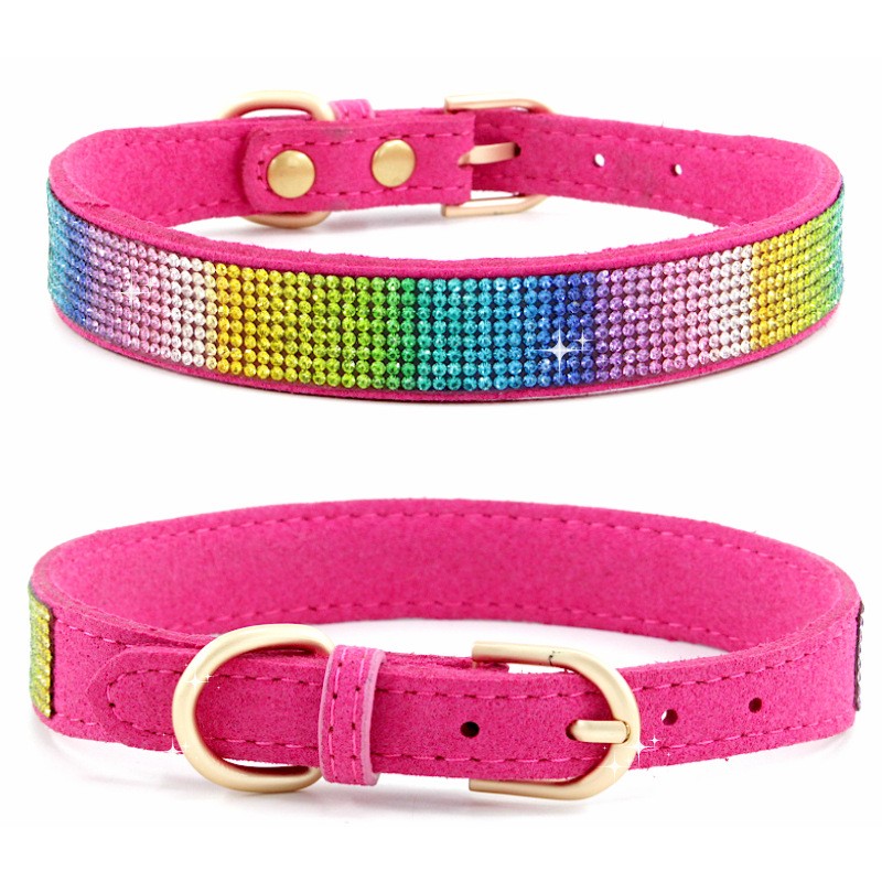 Fashion Pet Collar Manufacturer - Bling Velvet Crystal Decor