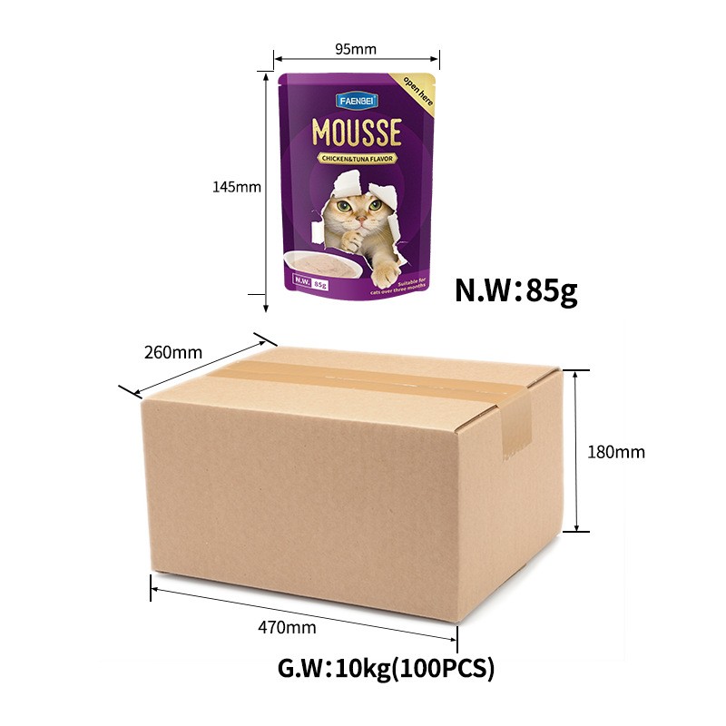 Cat Mousse Food Factory - Premium Chicken Tuna Pouch