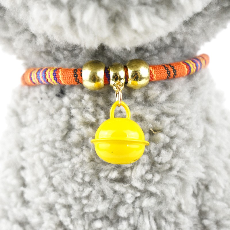 Woven Pet Collar Supplier - Luxury Bell Elegant Adjustable