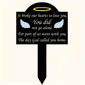 Memorial Garden Stake Supplier - Angel Wings Grave Marker