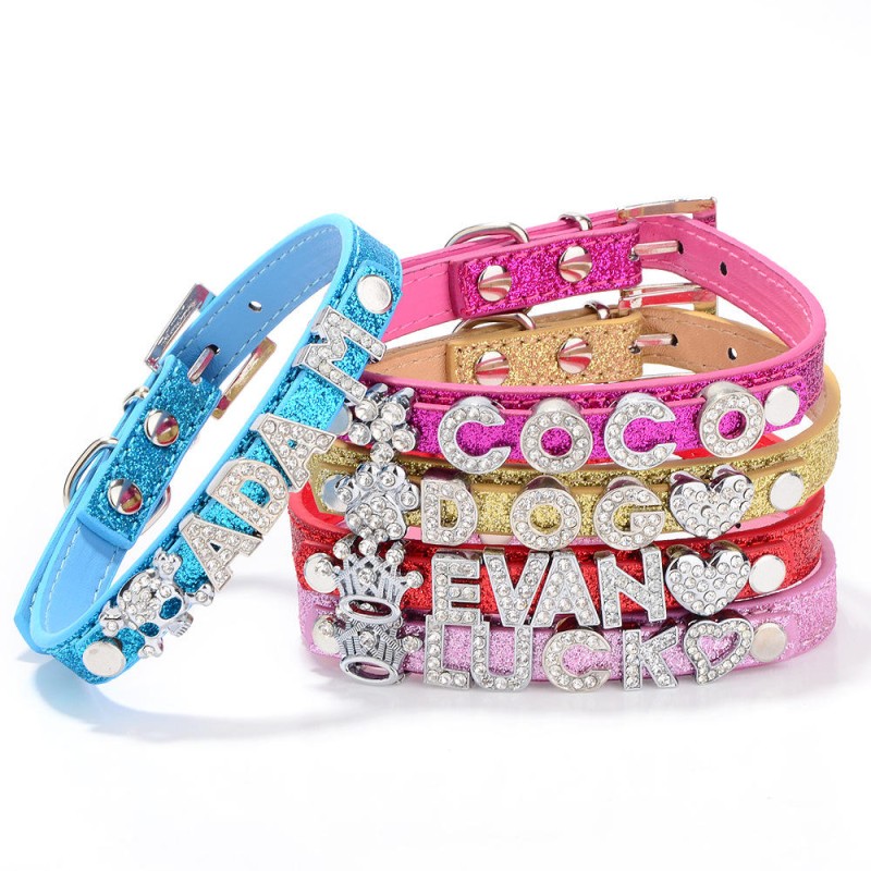 Rhinestone Dog Collar Supplier - Custom PU Leather Adjustable