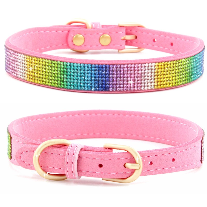 Fashion Pet Collar Manufacturer - Bling Velvet Crystal Decor