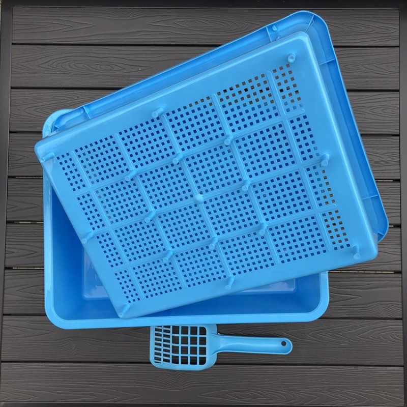 Dual Layer Cat Litter Box Supplier - Scooper Mesh Tray Easy