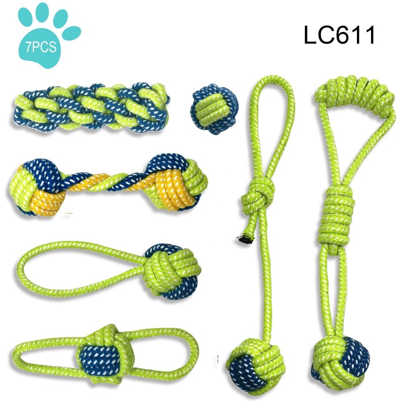 Dog Chew Toy Supplier - 10 Pack Teething Cotton Rope