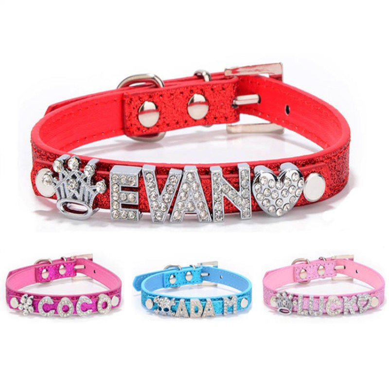 Rhinestone Dog Collar Supplier - Custom PU Leather Adjustable