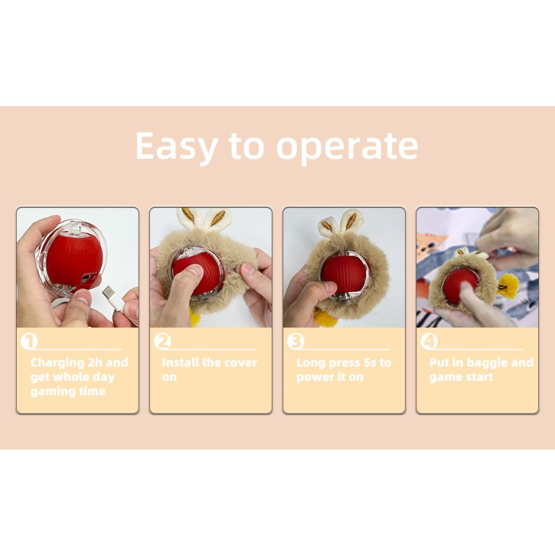 Smart Cat Toy Ball Supplier - Rechargeable LED Interactive