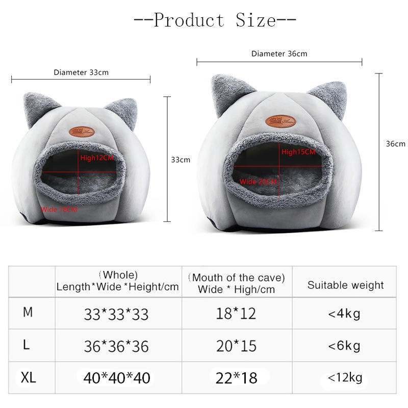 Winter Pet Bed Factory - Warm Washable Semi Enclosed