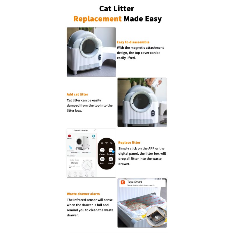 Smart Cat Litter Box Manufacturer - WiFi Self Cleaning Odor