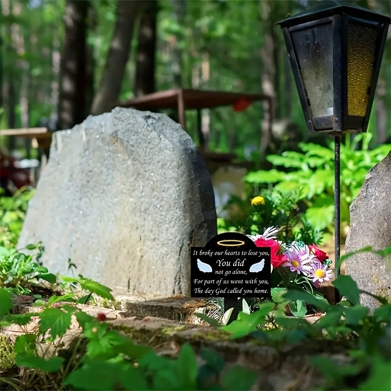 Memorial Garden Stake Supplier - Angel Wings Grave Marker