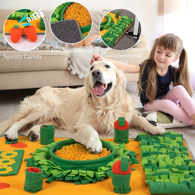 Dog Snuffle Mat Factory - Large Grass Carrot Sniffing