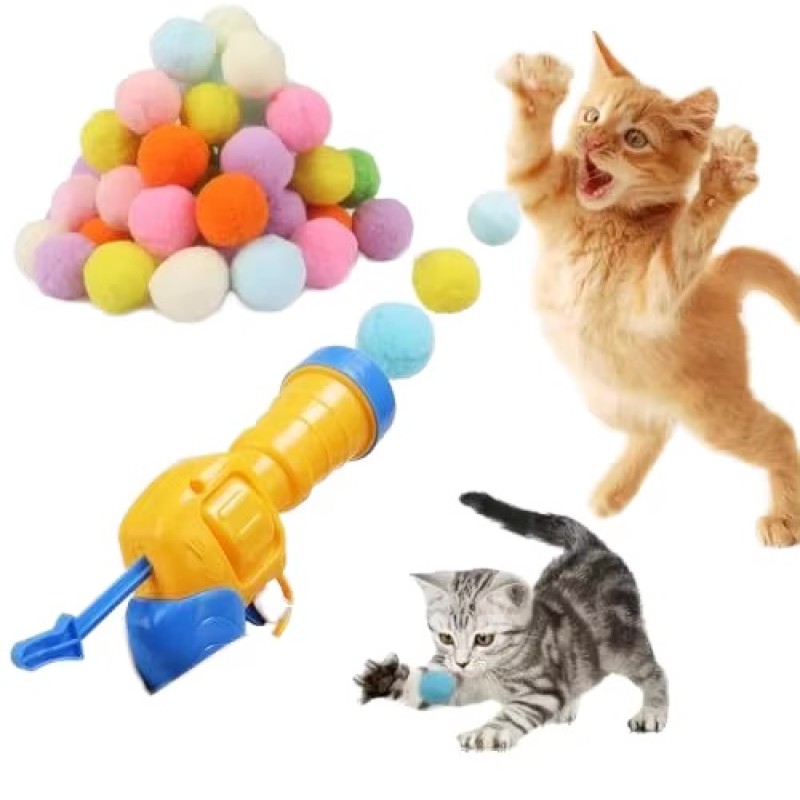 Cat Ball Launcher Manufacturer - Interactive 100 Pom poms
