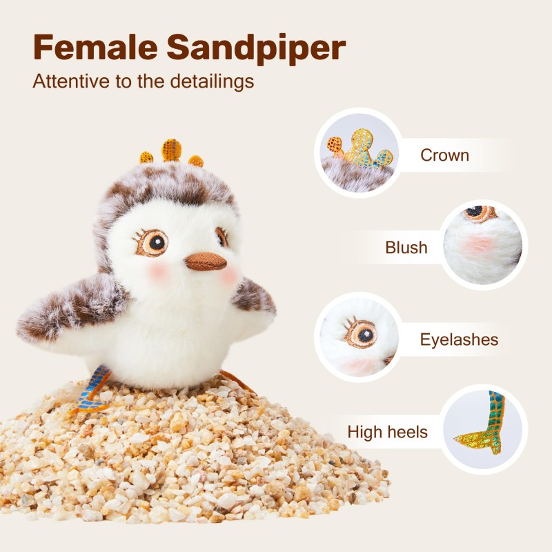 Interactive Sandpiper Toy Factory - USB Rechargeable Engaging