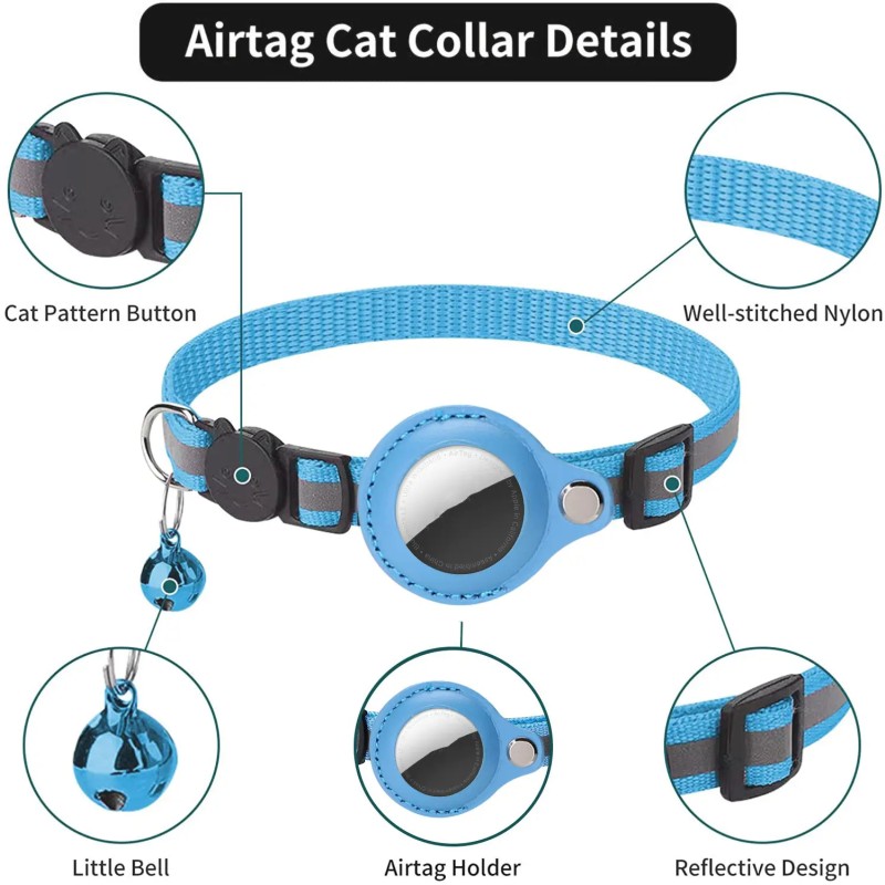 Airtag Cat Collar Supplier - Protective Anti Lost Reflective