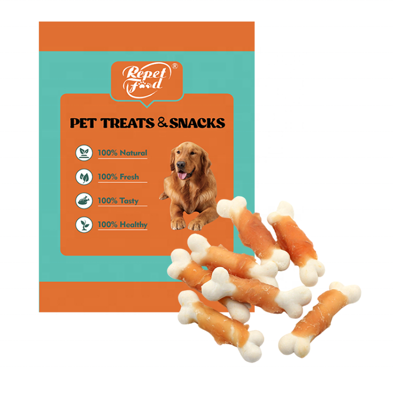 Rawhide Bone Factory - Soft Rawhide Free Dog Chew Bone Chicken Wraps Calcium Bone