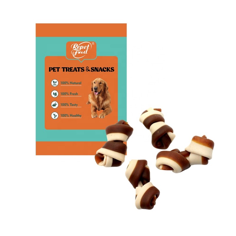 Cowhide Roll Factory - Pet Treat Health Chewy Low Fat Two-Tone Cowhide Roll Pet Snacks