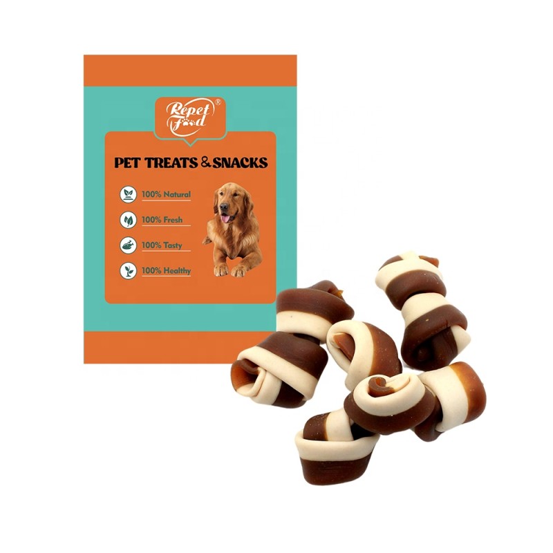 Cowhide Roll Factory - Pet Treat Health Chewy Low Fat Two-Tone Cowhide Roll Pet Snacks