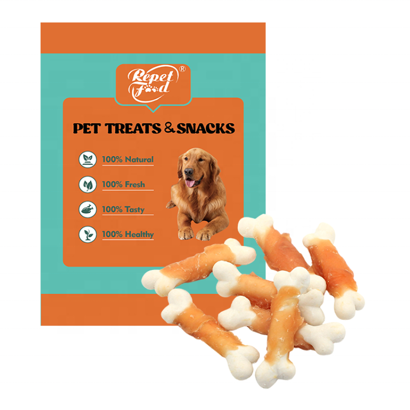 Rawhide Bone Factory - Soft Rawhide Free Dog Chew Bone Chicken Wraps Calcium Bone