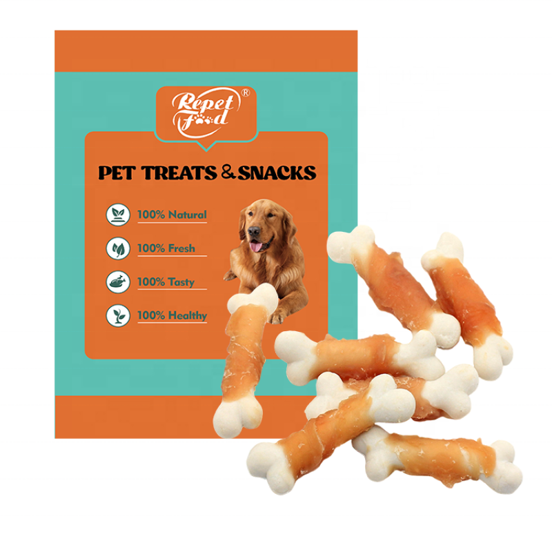 Rawhide Bone Factory - Soft Rawhide Free Dog Chew Bone Chicken Wraps Calcium Bone