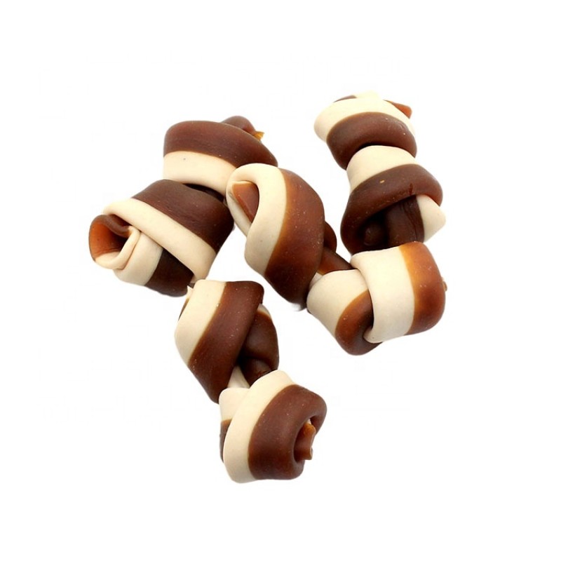 Cowhide Roll Factory - Pet Treat Health Chewy Low Fat Two-Tone Cowhide Roll Pet Snacks