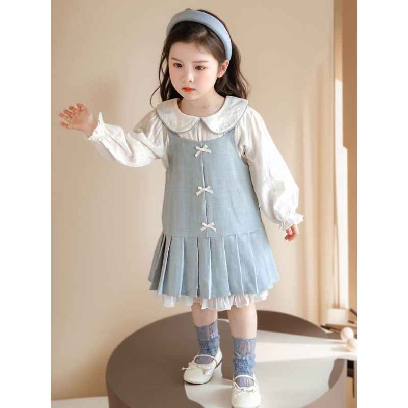 Girls Wedding Dress Supplier - Wholesale New Puff Sleeve Tailed Skirt Party Embroidery Dress