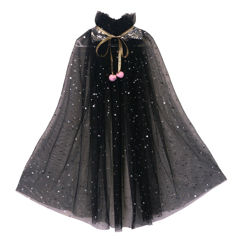 Childrens Cape Manufacturer - OEM Kids Girl Carnival Sequined Birthday Party Cloak