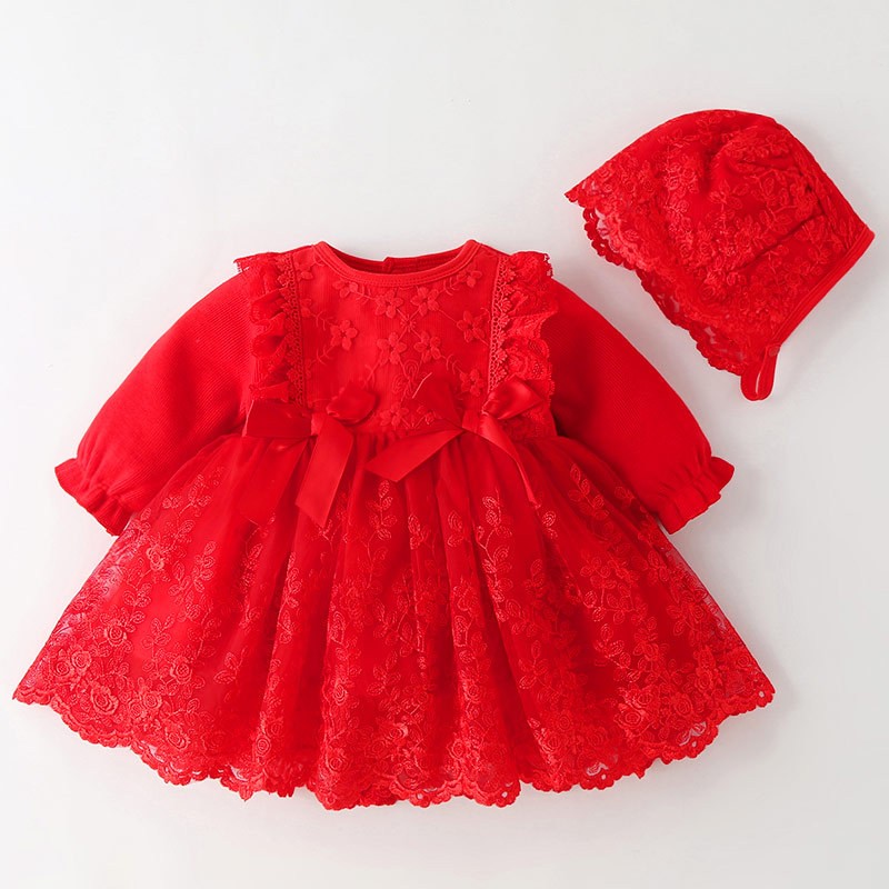 Baby Girl Romper Set Manufacturer - OEM 2-Piece Ruffle Romper with Hair Band Embroidered