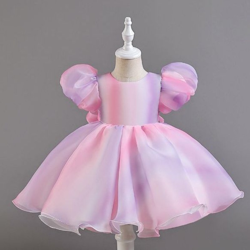 Princess Party Dress Factory - Bulk Puffy Sleeve Rainbow Color Fancy Dress