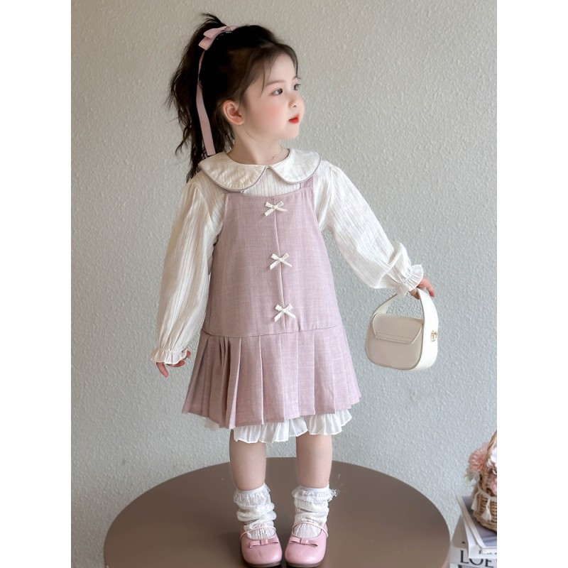 Girls Wedding Dress Supplier - Wholesale New Puff Sleeve Tailed Skirt Party Embroidery Dress