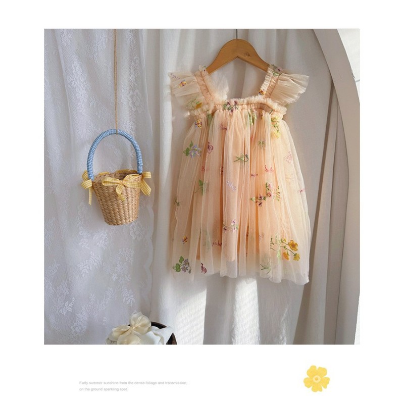 Girls Princess Party Dress Manufacturer - OEM Custom Flare Sleeve Tulle Fancy Dress