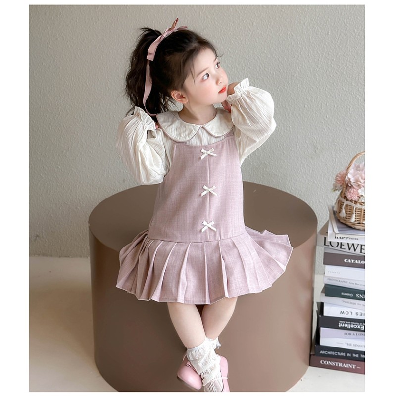 Girls Wedding Dress Supplier - Wholesale New Puff Sleeve Tailed Skirt Party Embroidery Dress