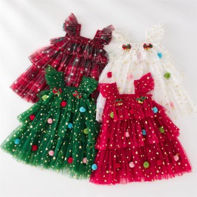 Girls Christmas Dress Manufacturer - OEM Summer Lace Tutu Flower Dress
