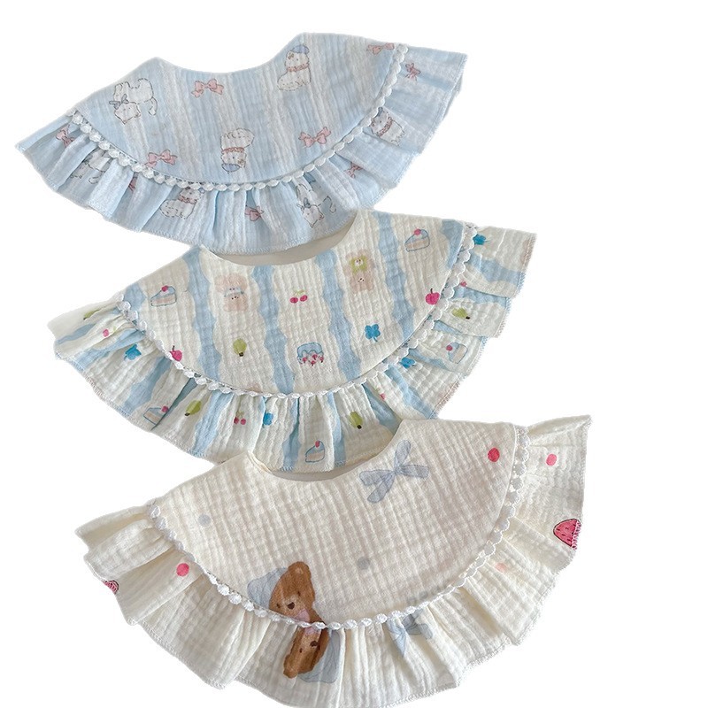 Baby Drool Bib Factory - Summer Gauze Soft Lace 360° Bib