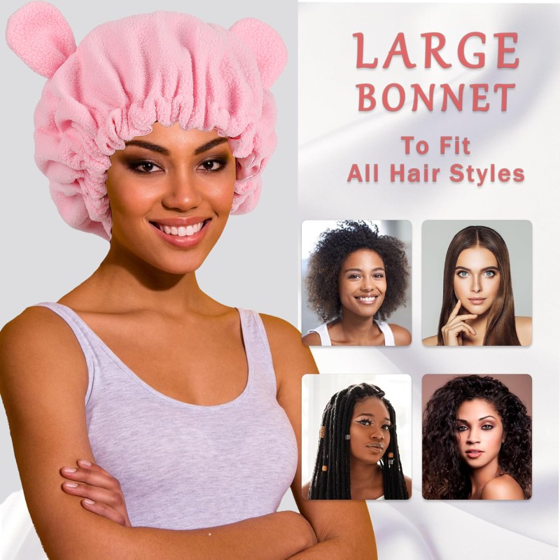 Sleep Hat Supplier - Polar Fleece Bear Ear Parent-Child Beanie