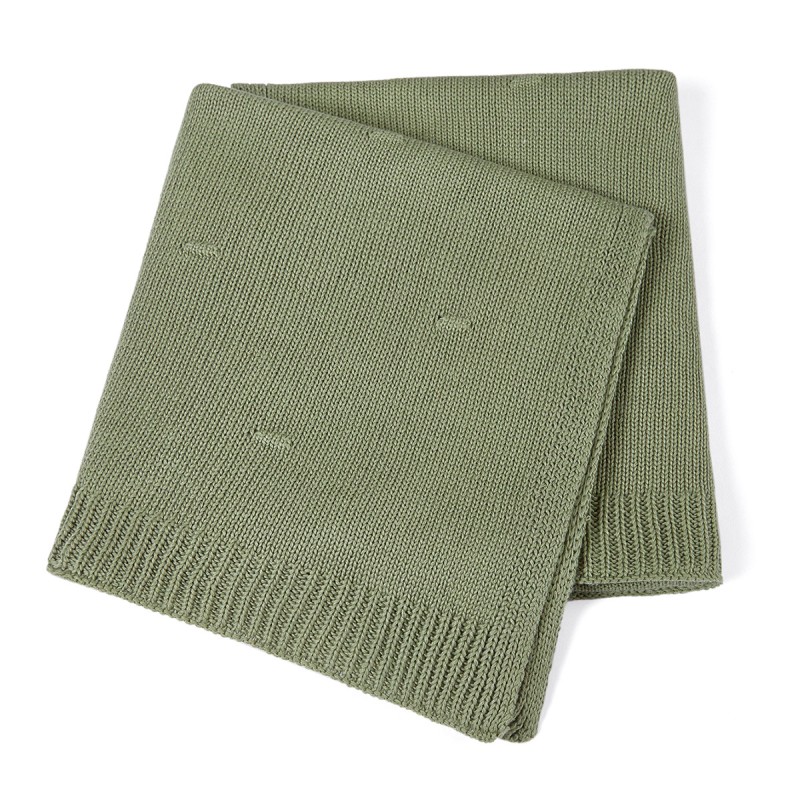 Baby Blanket Factory - Solid Color Knitted Cotton Bed Blanket